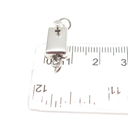 925 Sterling Silver Vintage Mexico Bracelet / Necklace Box Lock Clasp