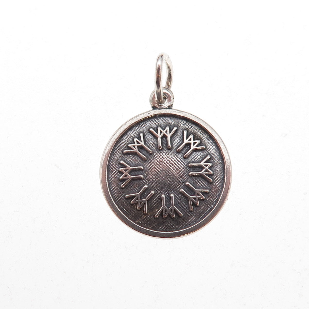 925 Sterling Silver Vintage 1967 Expo Friendship Oxidized Charm Pendant