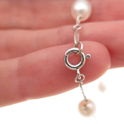 Tiffany & Co. Elsa Peretti 925 Sterling Vintage Pearl by the Yard Bracelet 7.5"