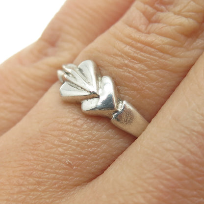 925 Sterling Silver Vintage Arrow Heart Ring Size 6.5