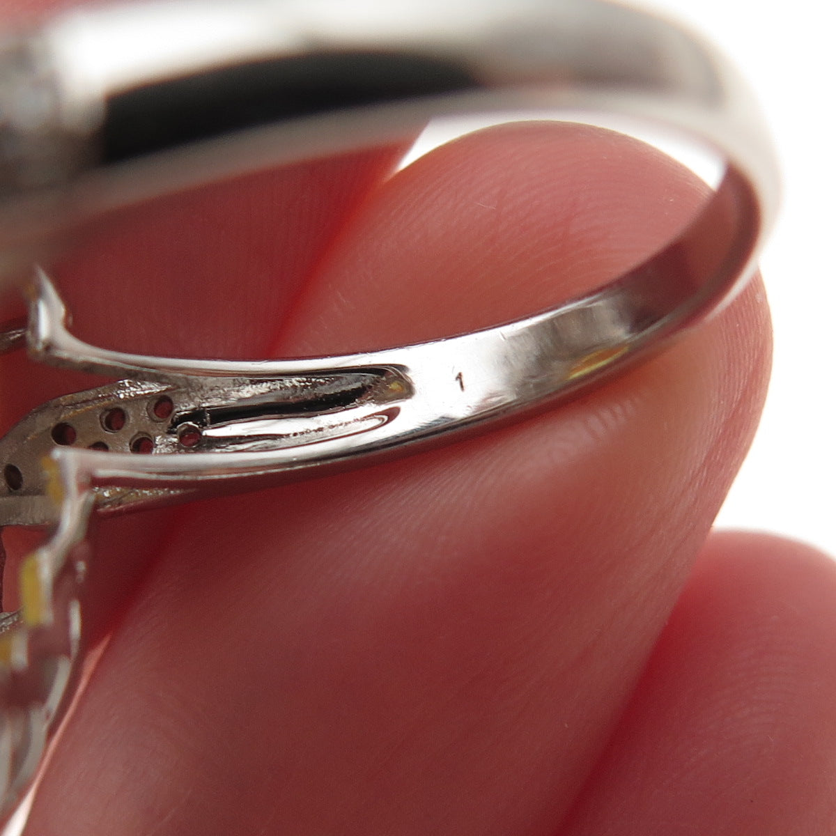 925 Sterling Silver Canary & White C Z Flower Ring Size 7.25