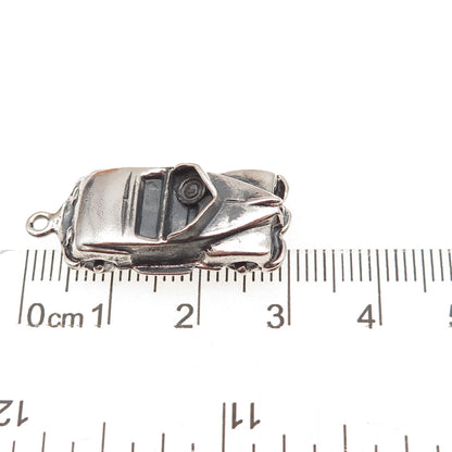 JewelArt 925 Sterling Silver Vintage Convertible Sports Car 3D Charm Pendant