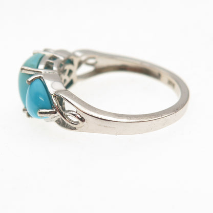 Chuck Clemency 925 Sterling Silver Real Sleeping Beauty Turquoise Ring Size 8
