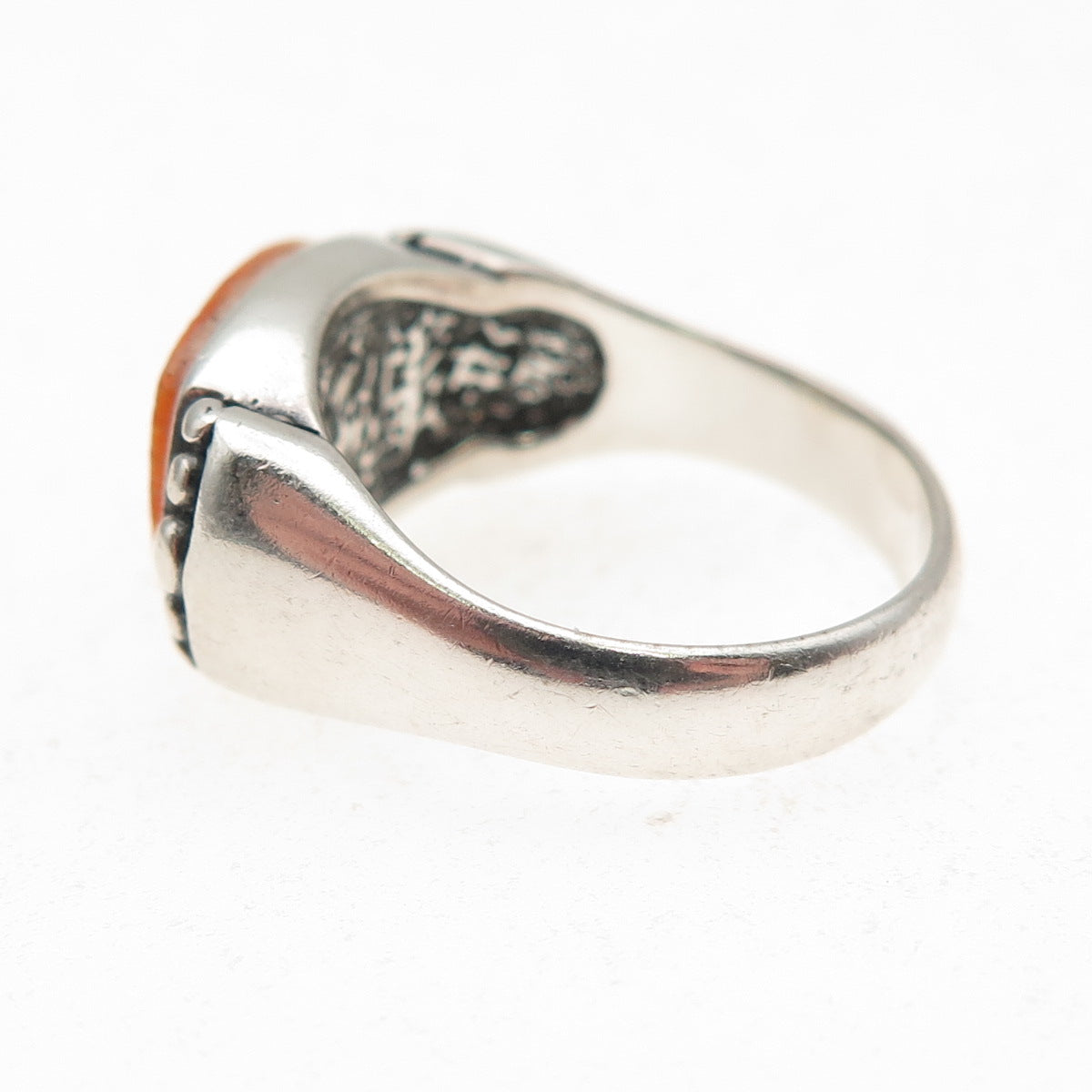 Waldeck 925 Sterling Silver Vintage Real Spiny Oyster Shell Ring Size 8.25