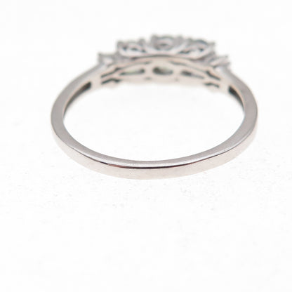 Chuck Clemency 925 Sterling Silver Real Diamond & Iolite Ring Size 8