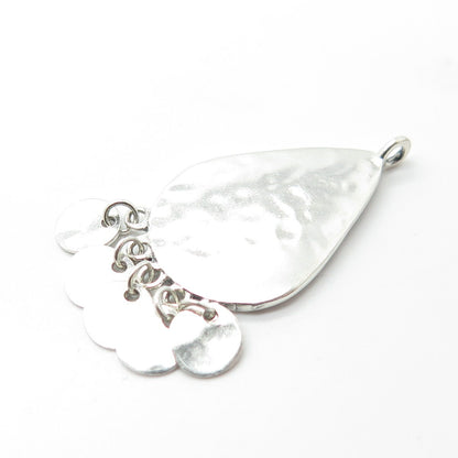 925 Sterling Silver Vintage Hammered Finish Ethnic Pendant