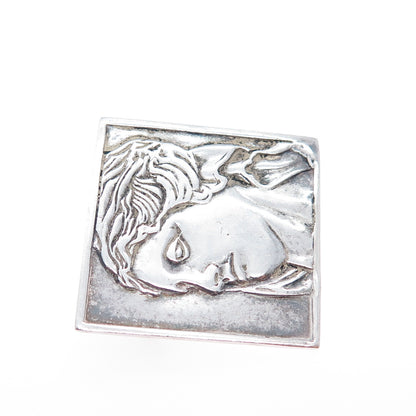 925 Sterling Vintage 1997 Dublin Olympias Mother of Alexander the Great Brooch