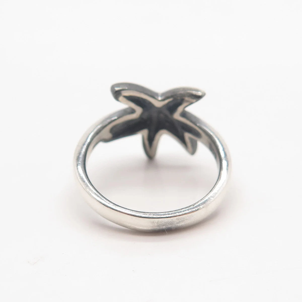 925 Sterling Silver Vintage Starfish Ring Size 6.75