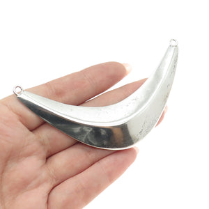 925 Sterling Silver Vintage Modernist Centerpiece Hollow Pendant