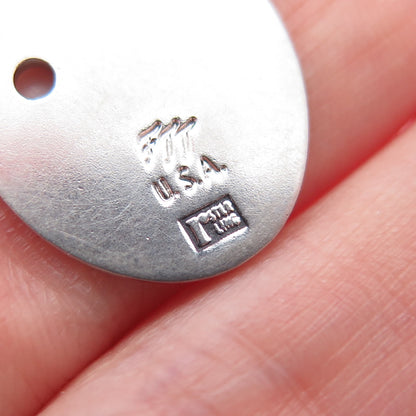 ROBBINS & CO. 925 Sterling Vintage Fashion Two Twenty Artist's Palette Pendant
