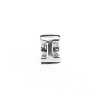 CHAMILIA 925 Sterling Silver Letter H Initial Bead Charm