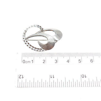 CURTIS CURTMAN 925 Sterling Silver Vintage Modernist Pin Brooch