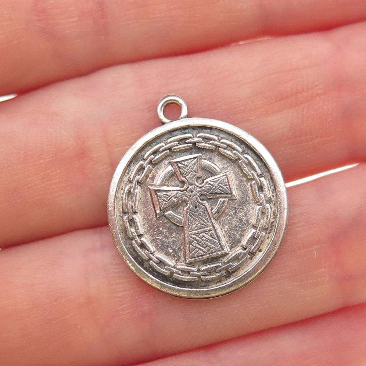 925 Sterling Silver Vintage Presbyterian Cross Medal Charm Pendant