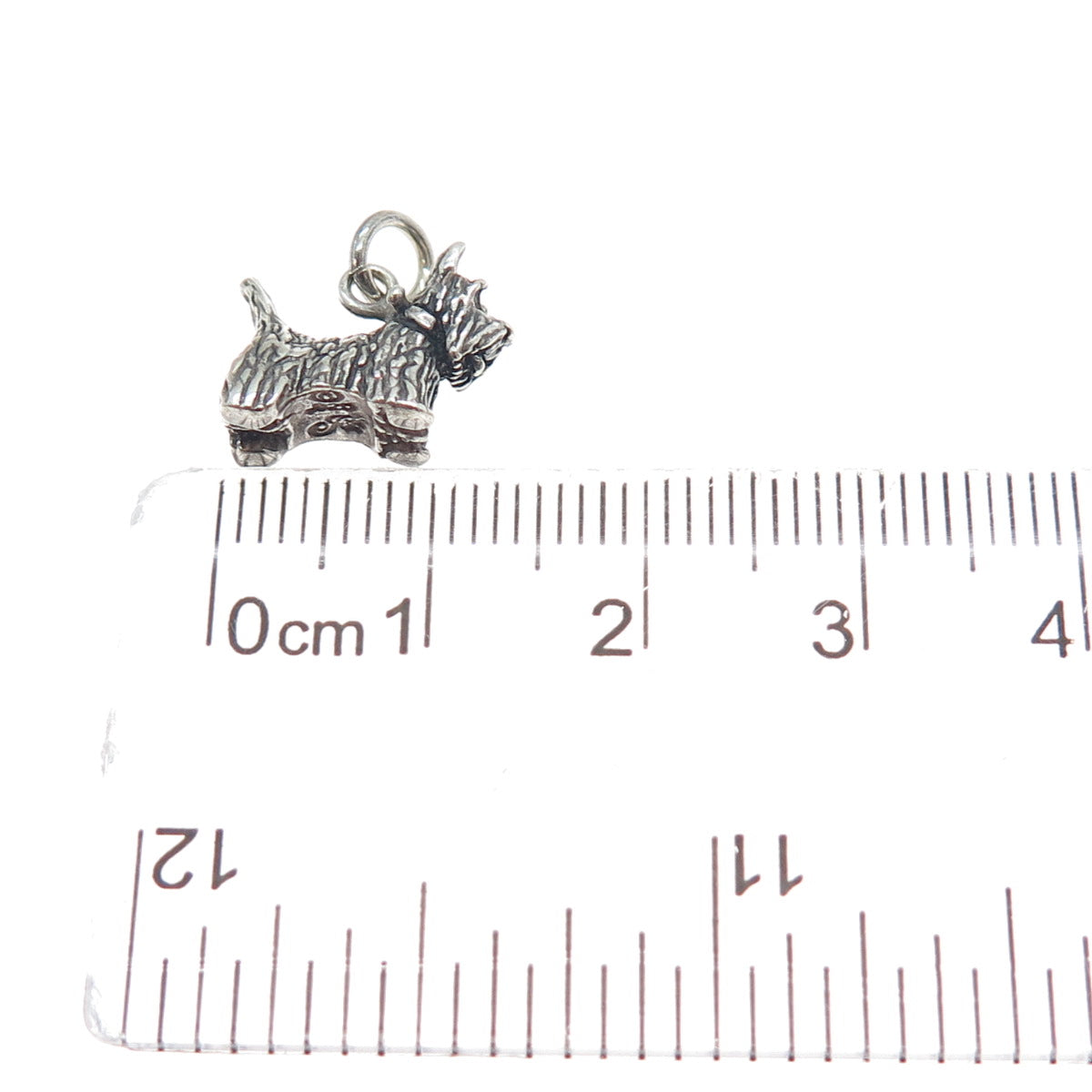 JEZLAINE Sterling Silver Vintage Scottish Terrier Dog Minimalist Charm Pendant