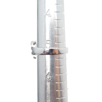 925 Sterling Silver Radiant-Cut Pink C Z Modernist Ring Size 5.25