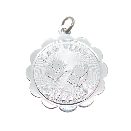 SASCO 925 Sterling Silver Vintage Las Vegas Nevada Lucky Dices Charm Pendant