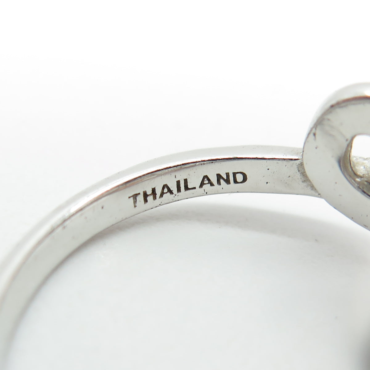 925 Sterling Silver Real Marcasite Swirl Ring Size 9.75