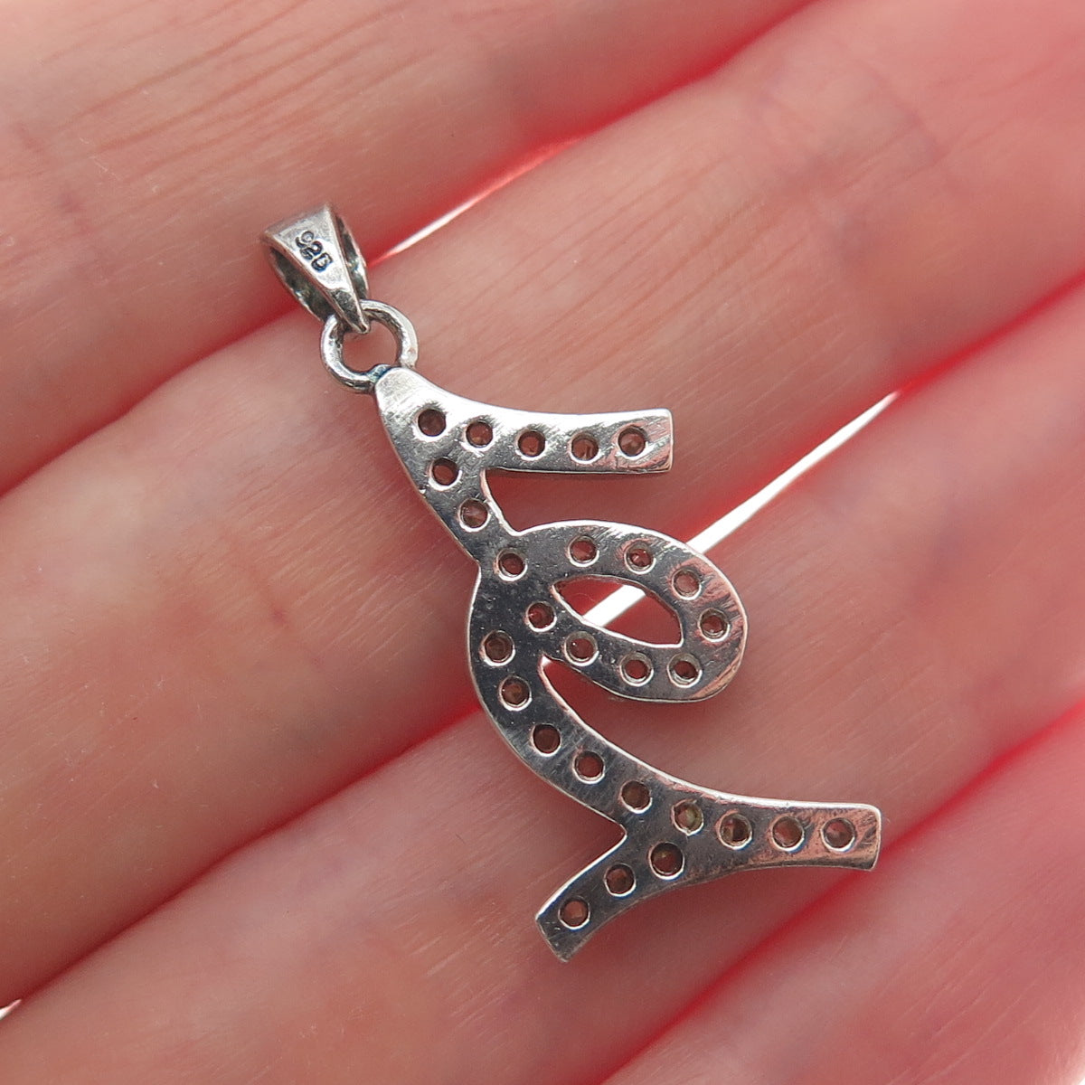 925 Sterling Silver Round-Cut C Z 12 Lucky Number Minimalist Charm Pendant