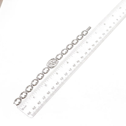 925 Sterling Antique Art Deco Real Marcasite Bracelet 7.25" (missing stones)