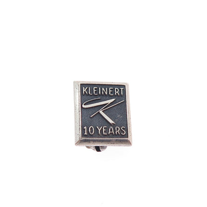MAC NY 925 Sterling Silver Vintage Kleinert 10 Years Oxidized Mini Pin Brooch