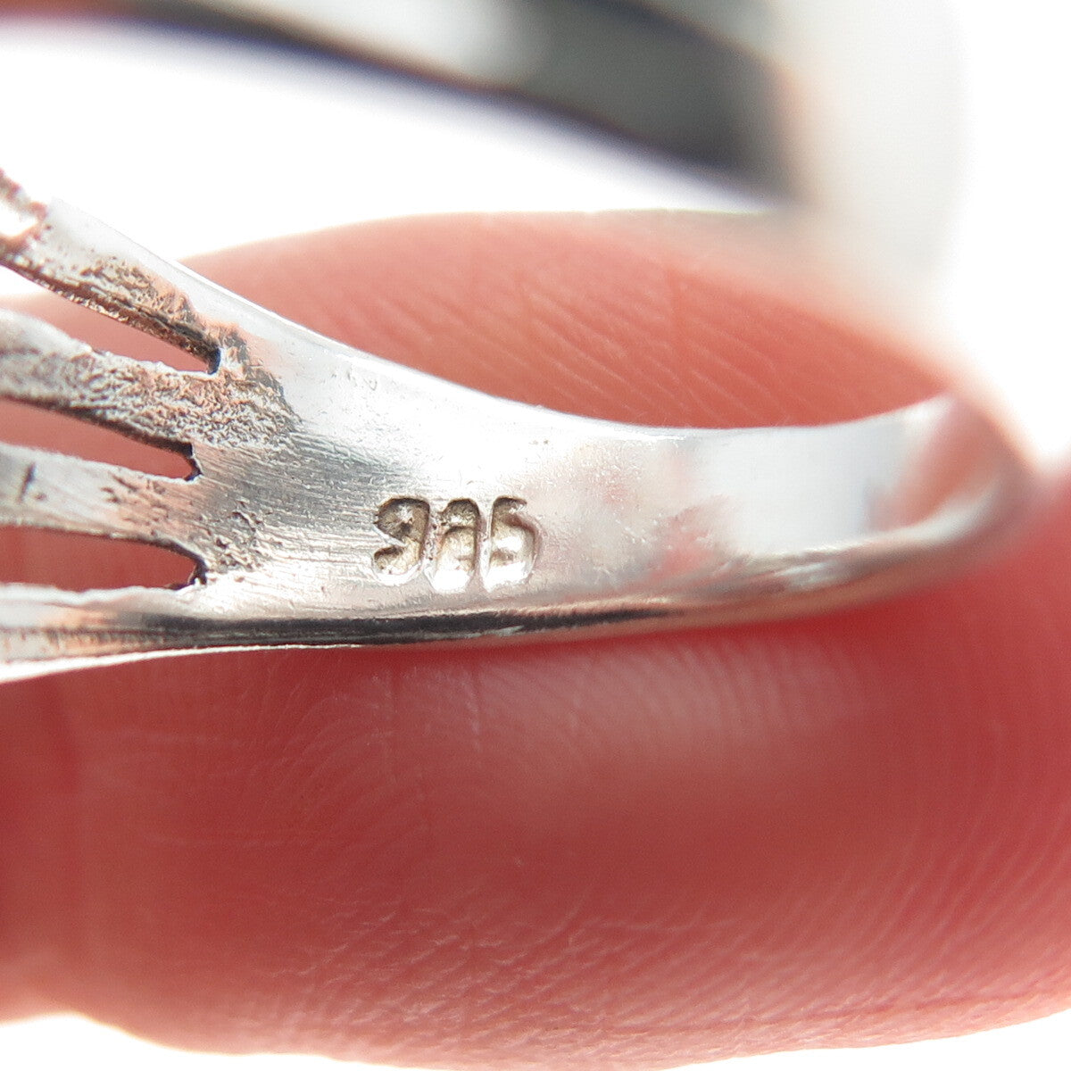 925 Sterling Silver Vintage Modernist Wavy Ring Size 6.25
