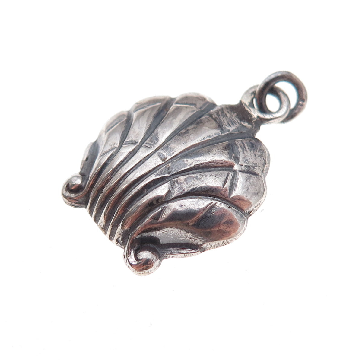 Carl Poul Petersen 925 Sterling Silver Antique Art Deco Seashell Charm Pendant