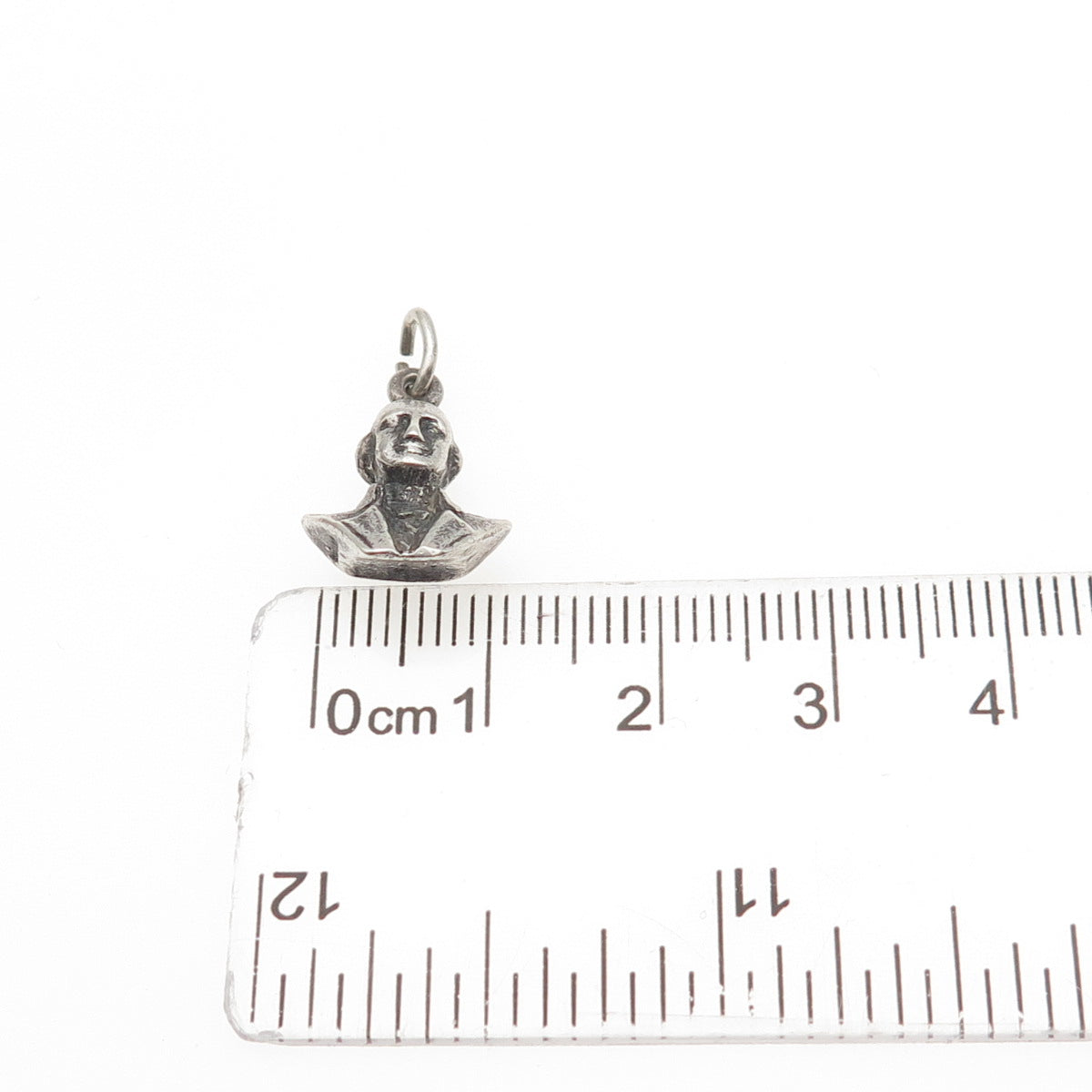 925 Sterling Silver Antique Art Deco George Washington 3D Mini Charm Pendant