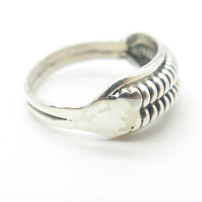 925 Sterling Silver Vintage Lacing Ring Size 6.25