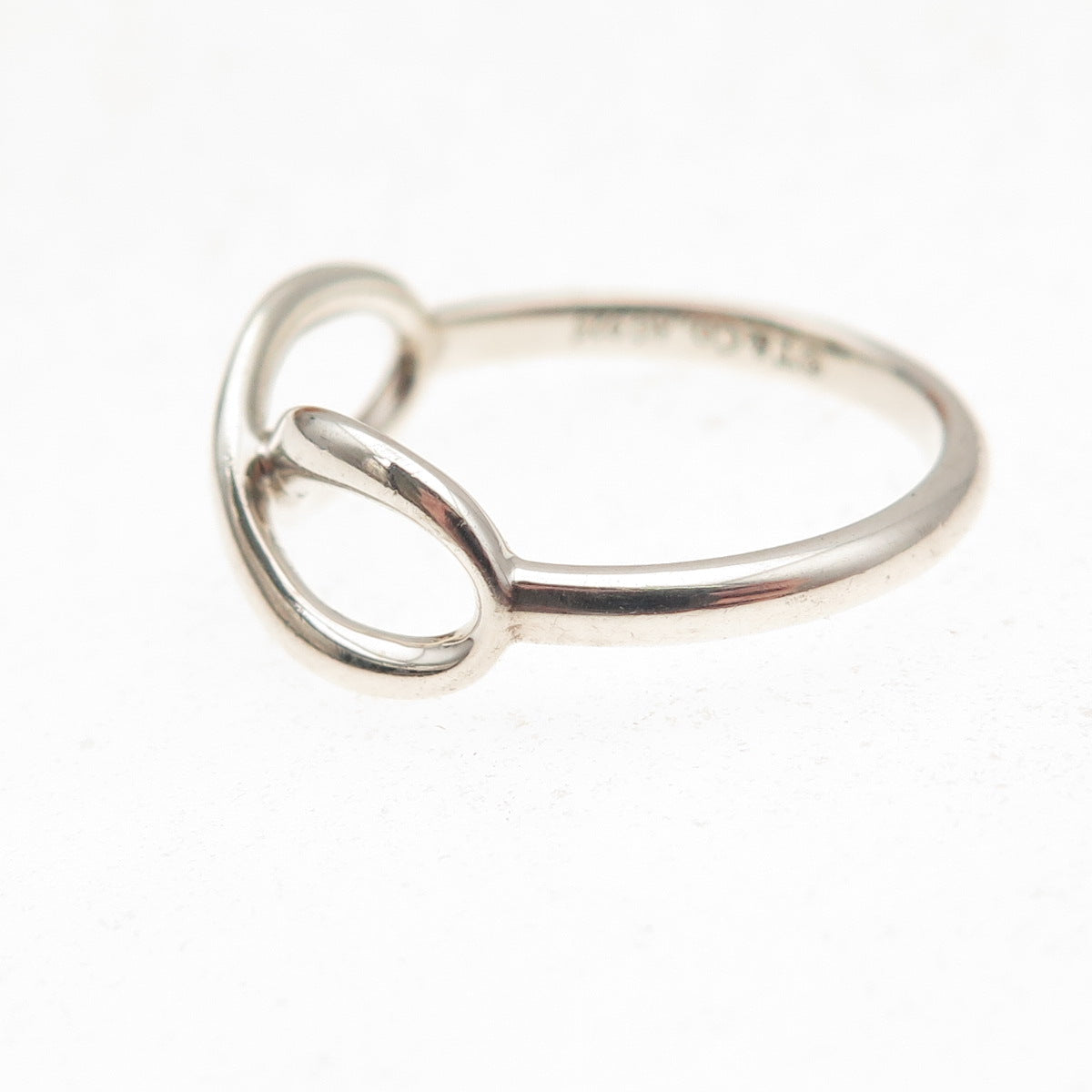 Tiffany & Co. 925 Sterling Silver Vintage Infinity Ring Size 7.25