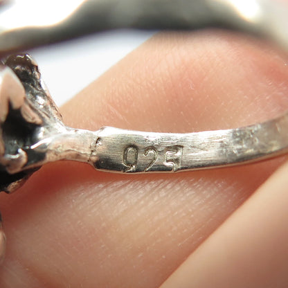 925 Sterling Silver Vintage Man & Woman In Love Ring Size 7