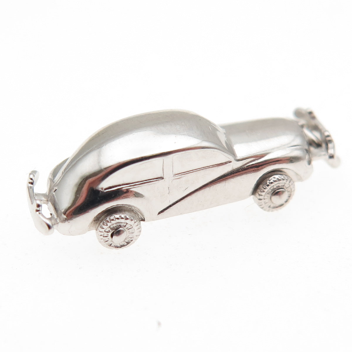 Art's Elegance 925 Sterling Silver Vintage Retro Car 3D Charm Pendant
