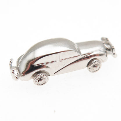 Art's Elegance 925 Sterling Silver Vintage Retro Car 3D Charm Pendant