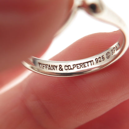 Tiffany & Co. Elsa Peretti 925 Sterling Silver Vintage Open Heart Ring Size 5