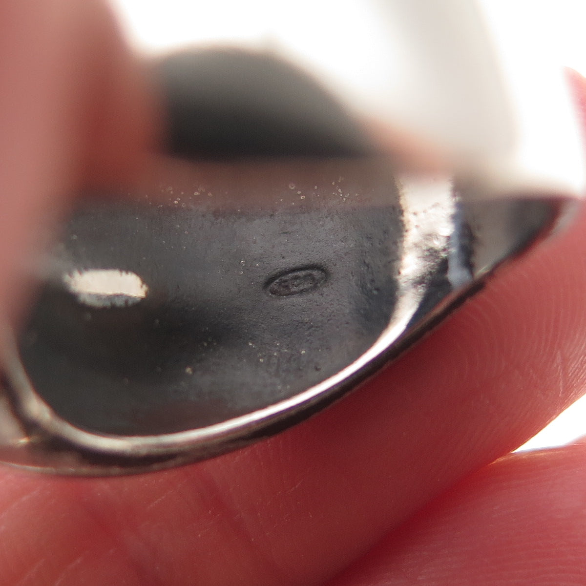 925 Sterling Silver Vintage Modernist Oxidized Ring Size 6.5