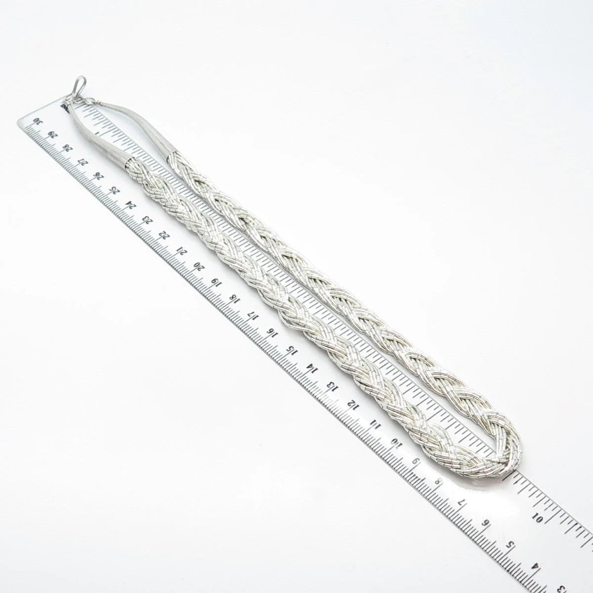 925 Sterling Silver Vintage Wicker Liquid Chain Tribal Necklace 18"