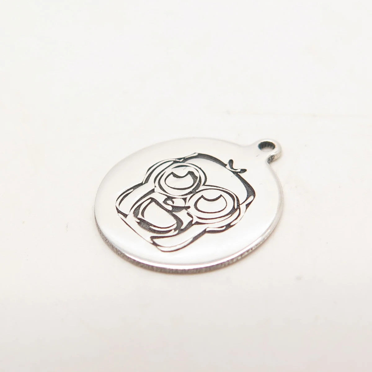 925 Sterling Silver USA Two In Town Monkey Charm Pendant