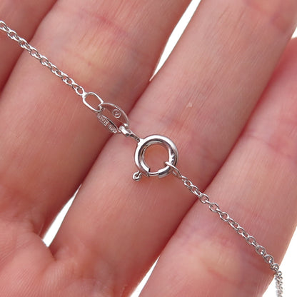 Jane Seymour 925 Sterling Silver 2-Tone Real Diamond Elephant Chain Necklace 18"