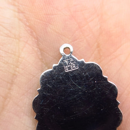 925 Sterling Silver Vintage "Holy Communion" Religious Pendant