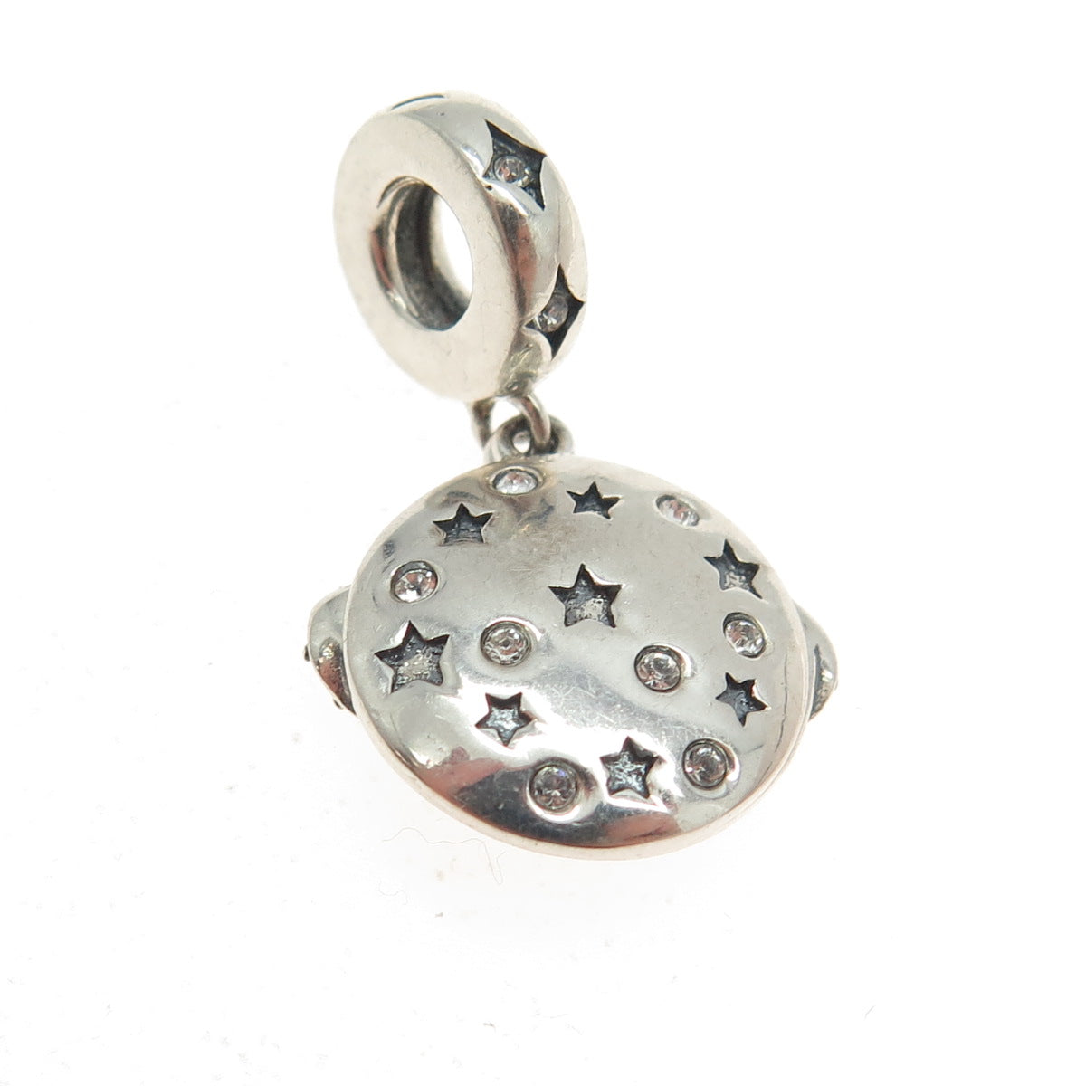 CHAMILIA 925 Sterling Silver C Z "You Are My Universe" Slide Dangling Charm