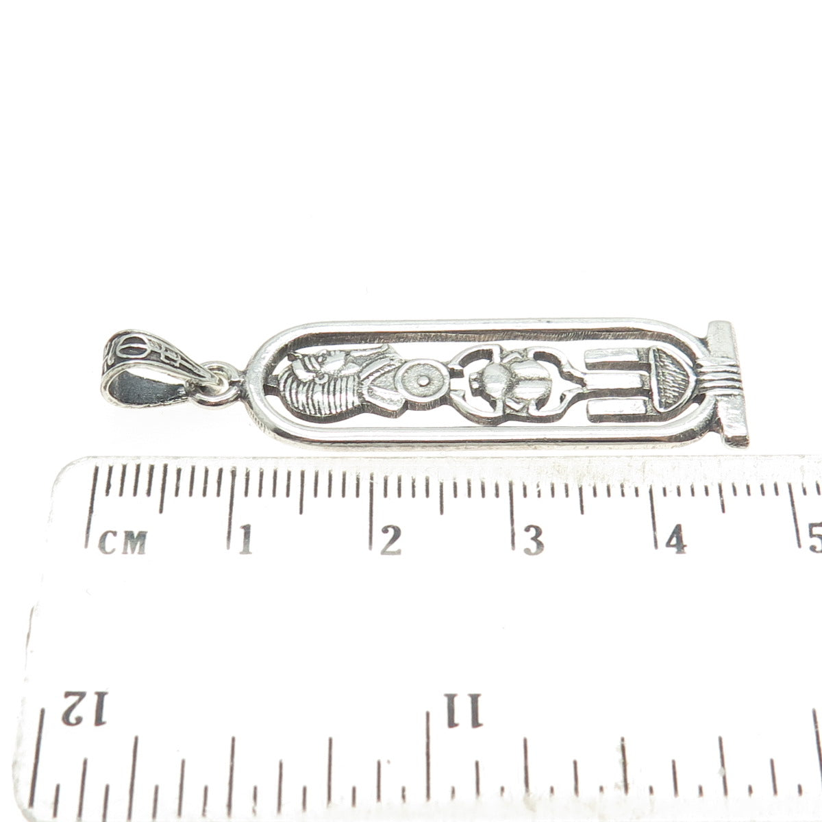 800 Silver Vintage Egypt Pharaoh Cartouche Pendant