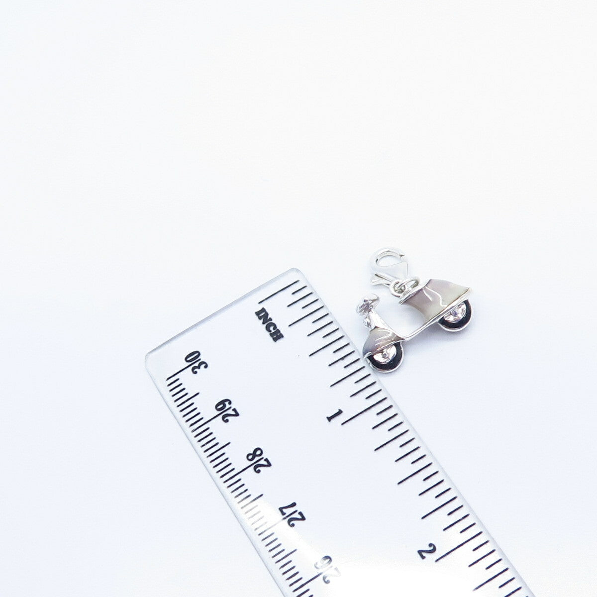925 Sterling Silver Colorful Enamel Motorbike Pendant