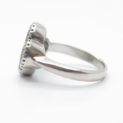 925 Sterling Silver Multi-C Z Cross Ring Size 7.25