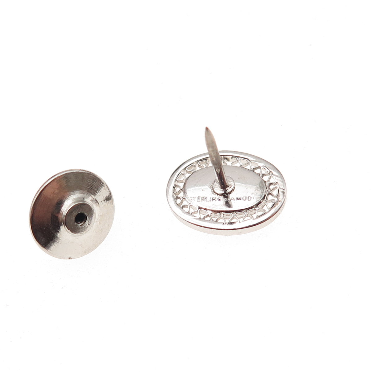 Lamode 925 Sterling Silver Vintage Real Diamond North Star Tie tack / Lapel Pin