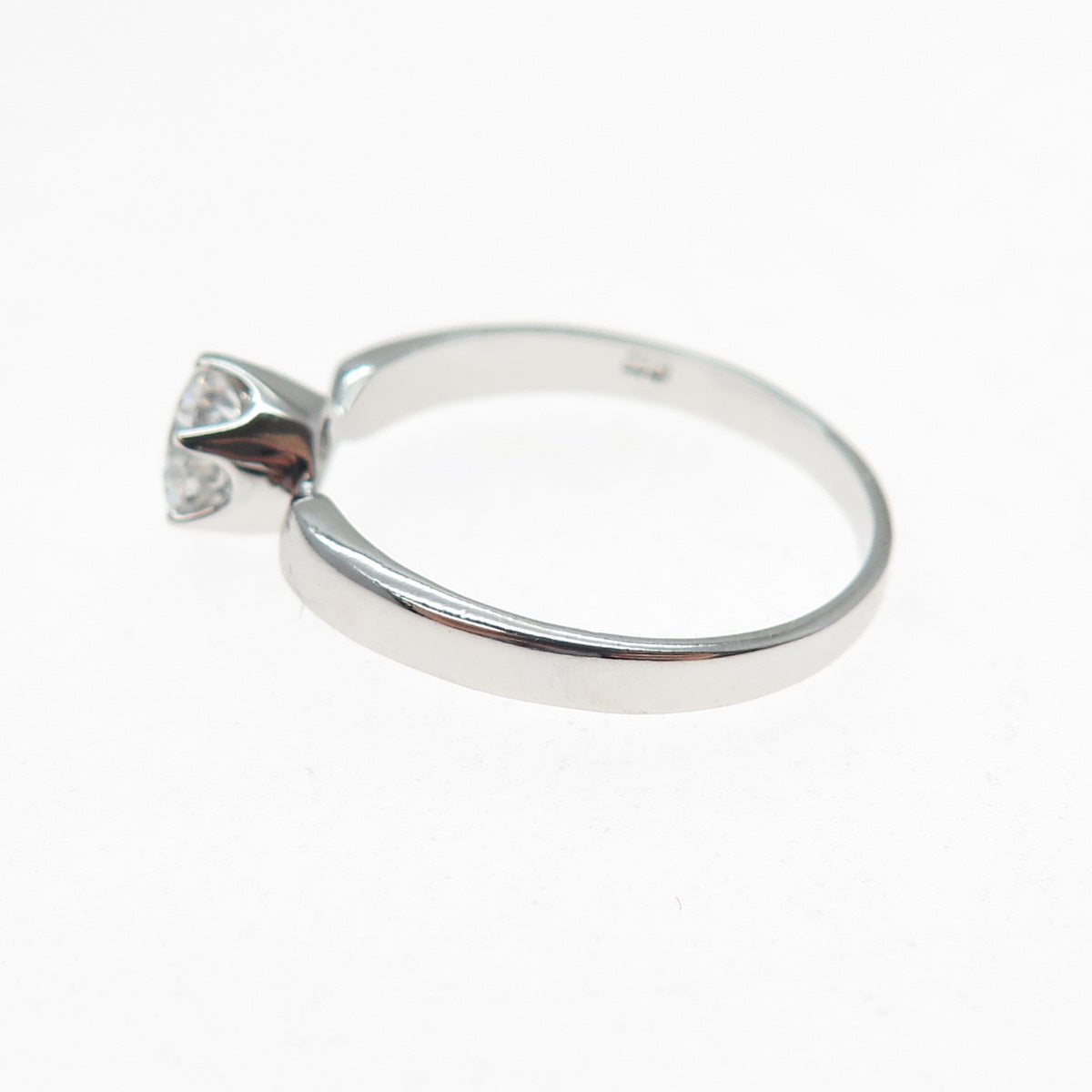 925 Sterling Silver Round-Cut C Z Engagement Ring Size 9.5