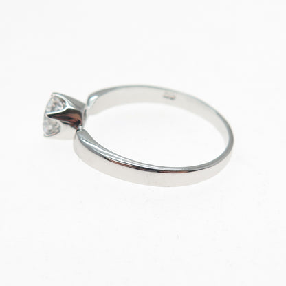 925 Sterling Silver Round-Cut C Z Engagement Ring Size 9.5