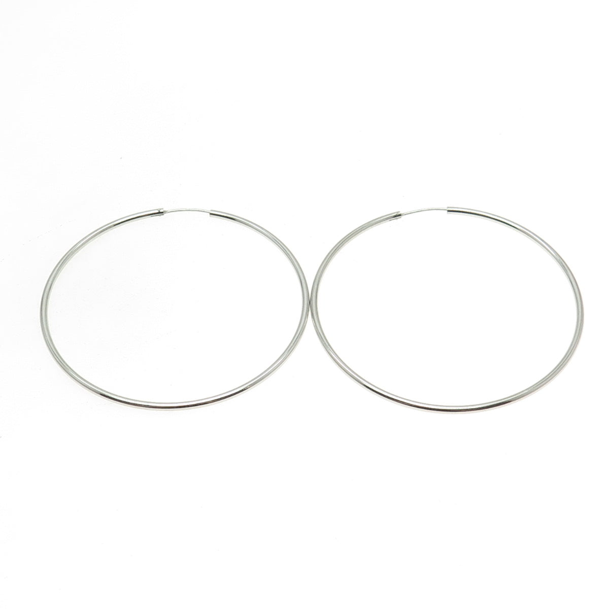 925 Sterling Silver Large Hoop Earrings