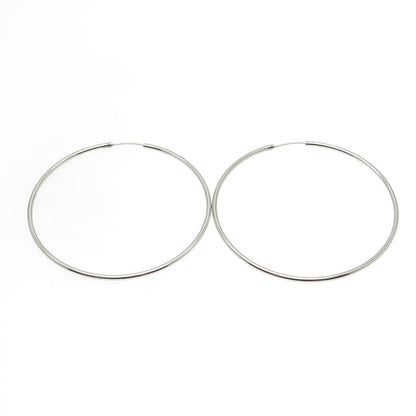 925 Sterling Silver Large Hoop Earrings