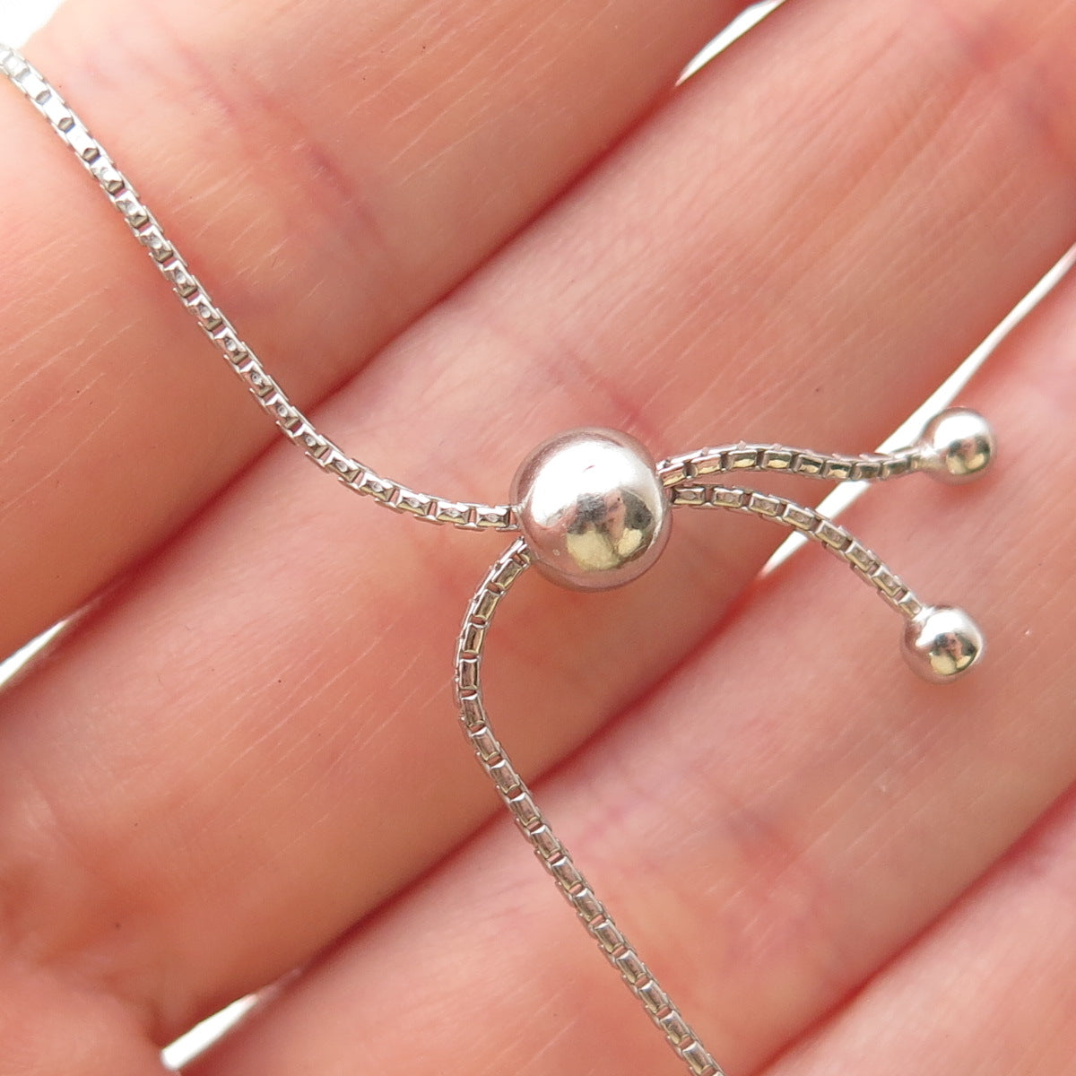 Milor 925 Sterling Silver Italy Cable Link Adjustable Bolo Bracelet 7-10"