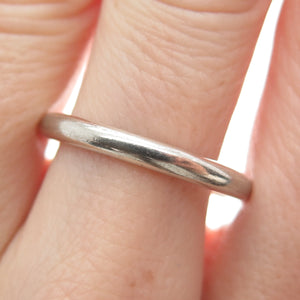 925 Sterling Silver Vintage UTC Classic Wedding Band Ring Size 10.25