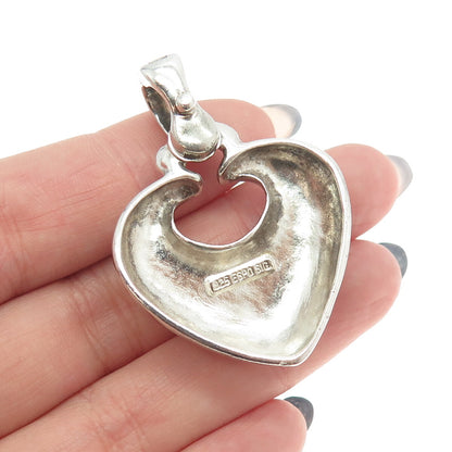 ESPO SIG Joseph Esposito 925 Sterling Silver Vintage Modernist Heart Pendant
